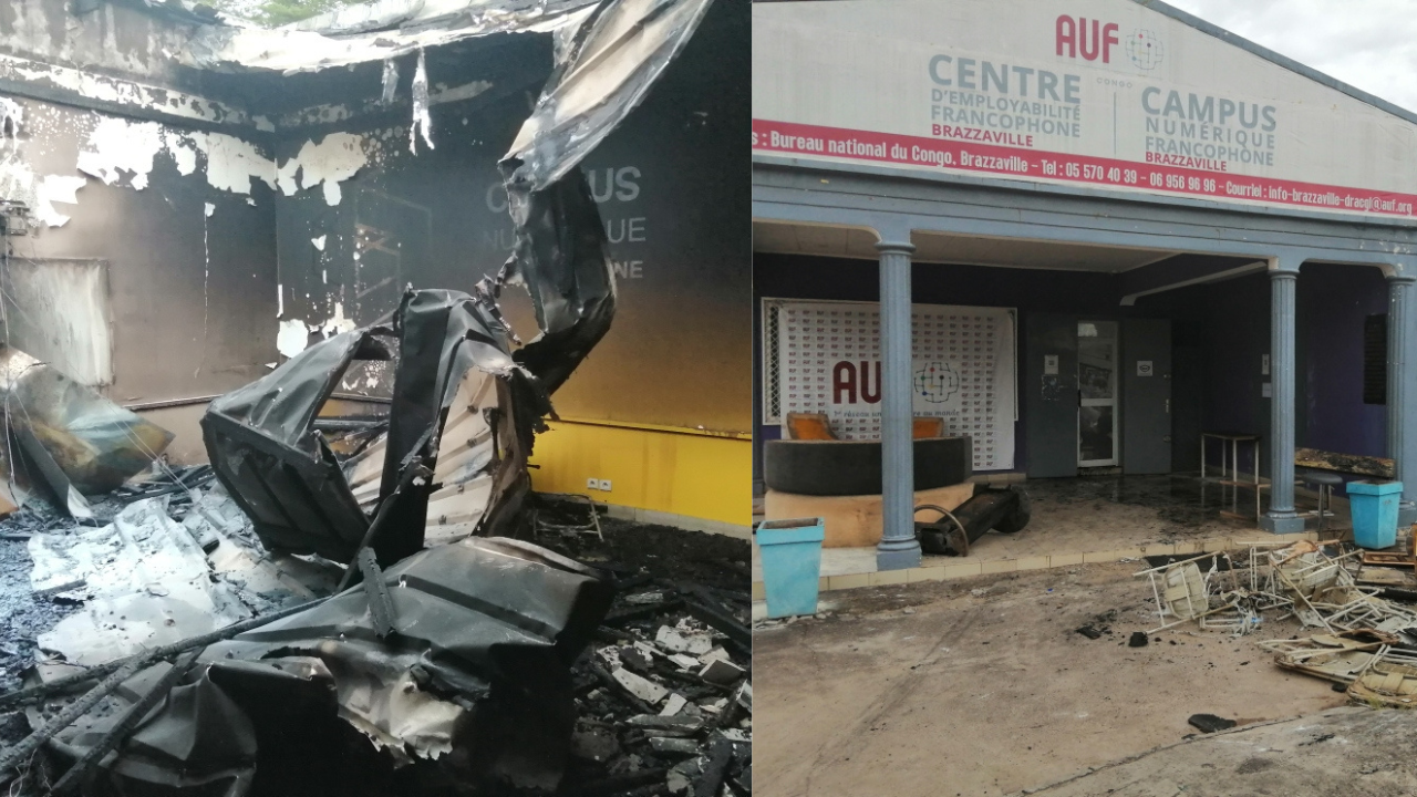 Incendie au Campus Universitaire Francophone de Brazzaville : Un Réveil en Flammes